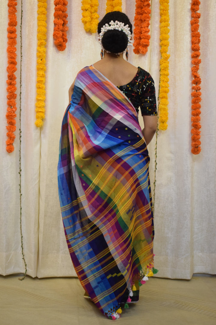 Navrang- Multicoloured Cotton Bhujodi Saree