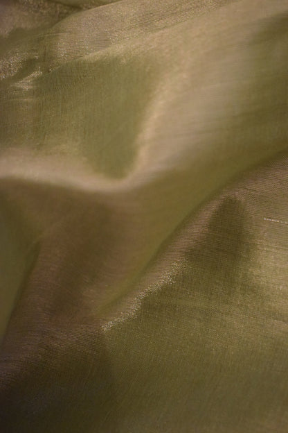 Nivritti: Pistachio Green Mul-Zari Tissue Saree
